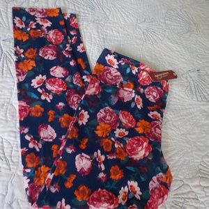 Floral Skinny Jog/Lounge Pants